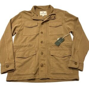 Mutual Weave Jacket Mens M Brown Cotton Knit Shacket Shirt Chore Utility Barn‎
